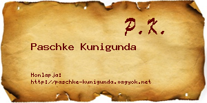 Paschke Kunigunda névjegykártya